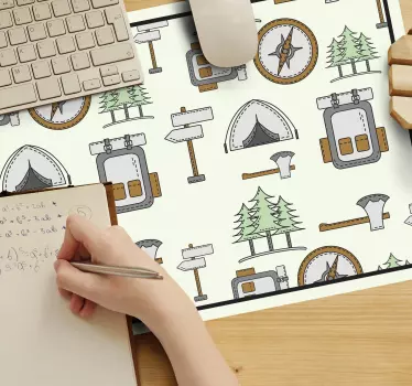 Kempingfelszerelés mintás mouse pad eredeti - TenStickers