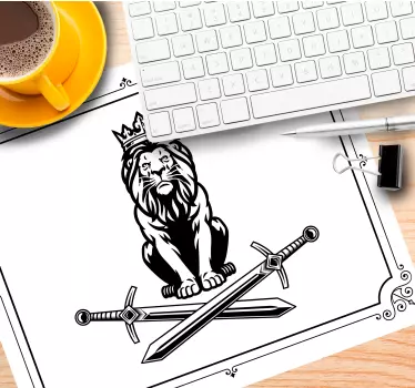 Királyi oroszlán jelvény egérpad - TenStickers