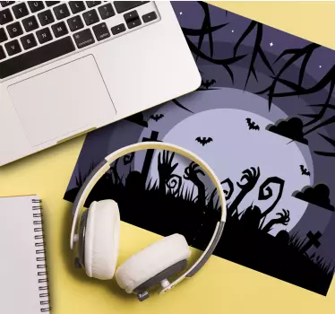 Kísérteties temető jelenet - mouse pad szerencsejáték - TenStickers