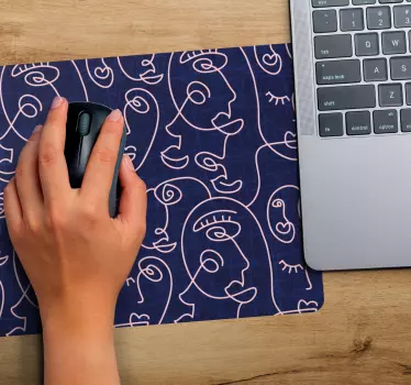 Koncepcionális vonal arcok egérpad minták - TenStickers