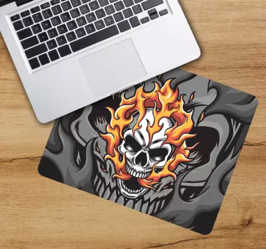 Lángoló koponya kép eredeti egérpad - TenStickers