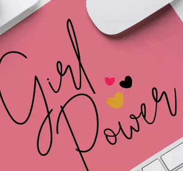 Lány power rózsaszín egérpad idézetekkel - TenStickers