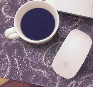 Lila paisley virágos egérszőnyeg - TenStickers