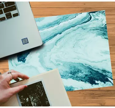 Márványos aqua forgatag egérpad minták - TenStickers