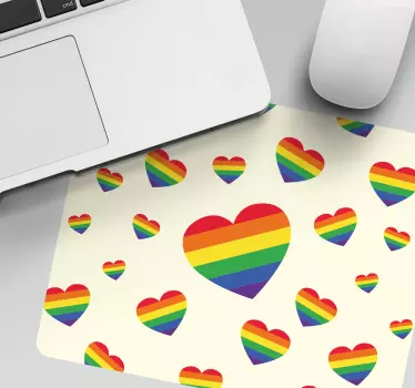 Meleg büszkeség lapos szív alakú több egérpad - TenStickers