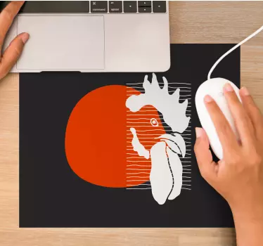Merész vörös absztrakt mouse pad eredeti - TenStickers