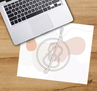 Minimalista gitár kontúr - eredeti egérpad - TenStickers