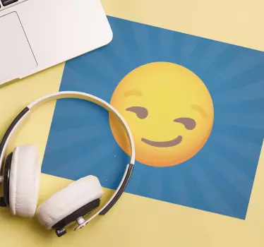 Mosolygó emoji kifejezés egérpad outes - TenStickers