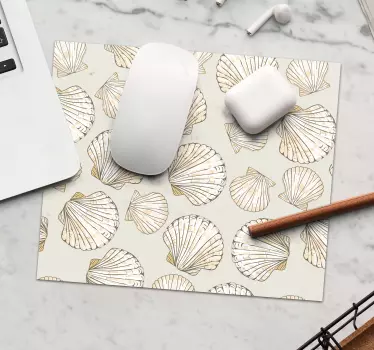 Nagy és kis tengeri kagylókból kagyló egér szőnyeg - TenStickers