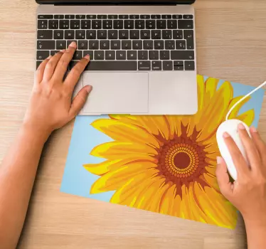 Napfényes napraforgó mintás egérpad eredeti - TenStickers
