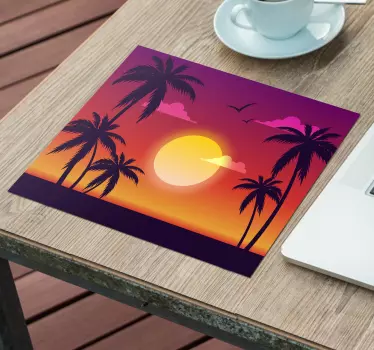 Naplemente pálma siluett - egérpad szerencsejáték - TenStickers