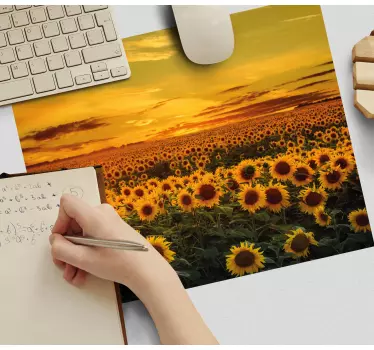 Napraforgómező naplemente egérpad minták - TenStickers