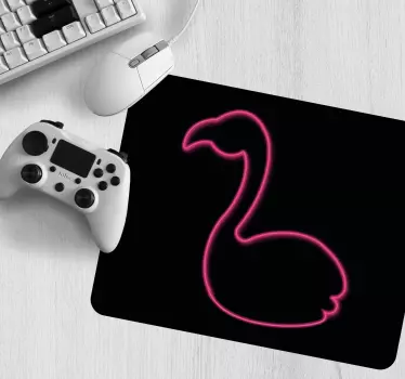 Neon rózsaszín flamingó rajz eredeti egérpad - TenStickers