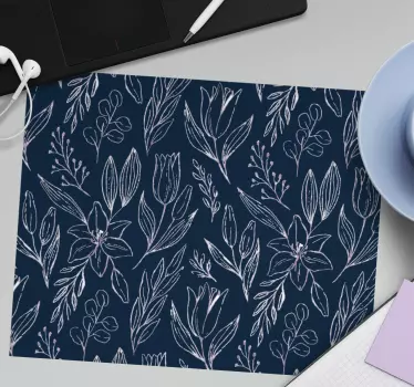 Növényi levél minták mouse pad - TenStickers