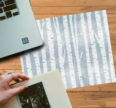 Nyírfa csíkok egérpad minták - TenStickers
