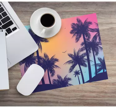 Pálmafák színes ég eredeti egérpad - TenStickers