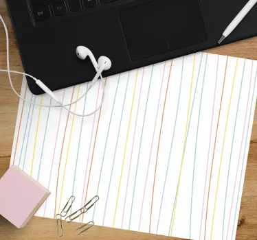 Pasztell színű csíkos egérpad minta - TenStickers