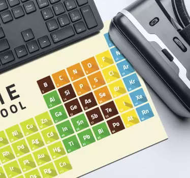 Periódusos rendszer eredeti vinil egérpad - TenStickers