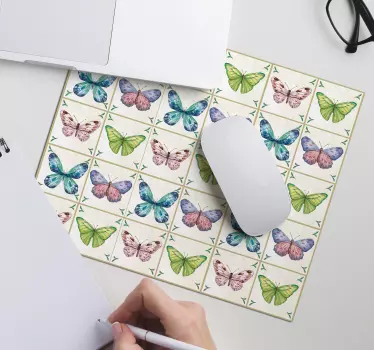 Pillangók csempék pillangó egér szőnyeg - TenStickers