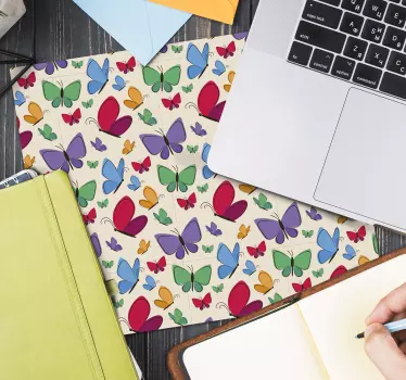 Pillangók repülnek gyerekeknek pillangó egér szőnyeg - TenStickers