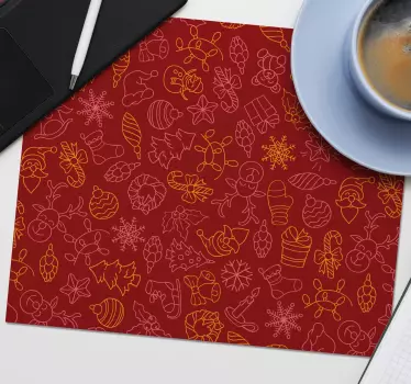 Piros karácsonyi képek eredeti egérpad - TenStickers