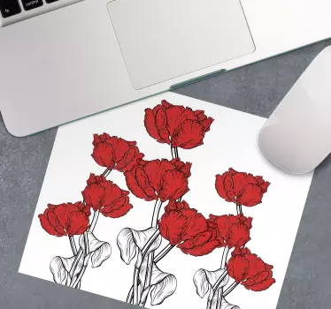 Piros tulipán kompozíció egérpad eredeti - TenStickers