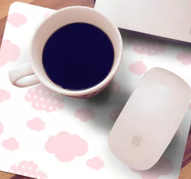 Puha rózsaszín felhő minta egérpad minták - TenStickers