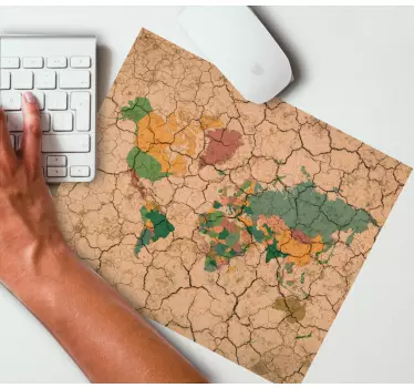 Repedezett földtérkép egérpad - TenStickers