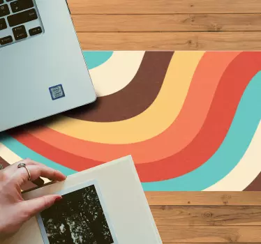 Retro Áramló hullámok egérpad minták - TenStickers