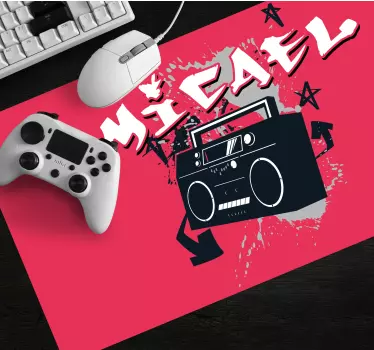 Retro boombox grafika egérpad szerencsejátékhoz - TenStickers