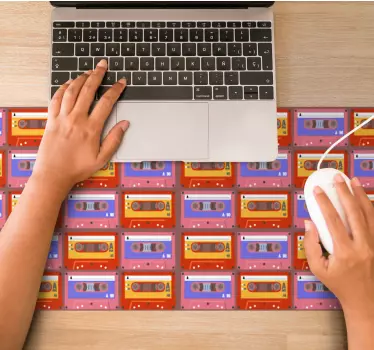 Retro kazetta minták egérpadhoz - TenStickers