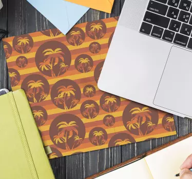 Retro naplemente és pálmafák egér szőnyeg - TenStickers