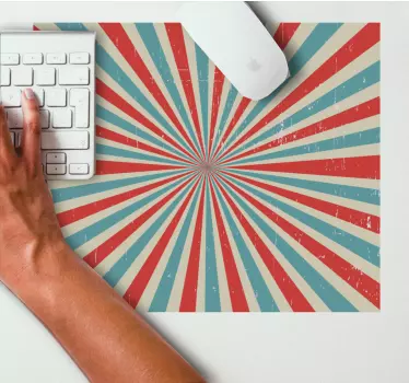 Retro sugárzó vonalak egérpad minták - TenStickers
