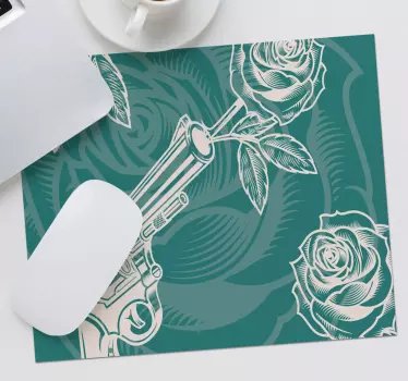 Revolver rózsa kompozíció mouse pad eredeti - TenStickers
