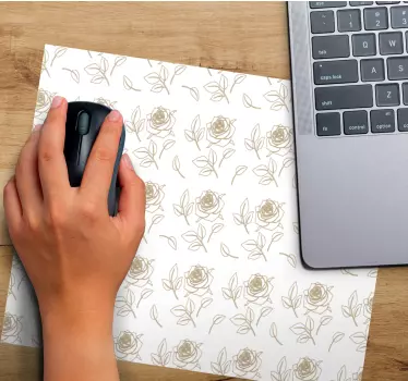 Rózsás virágmintás egérpad minták - TenStickers