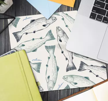 Rózsaszín lazac mintás eredeti egérpad - TenStickers