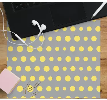 Sárga pöttyös mintás egérpad - TenStickers