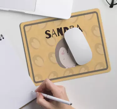 Sertésmintás név sündisznó egér szőnyeg - TenStickers