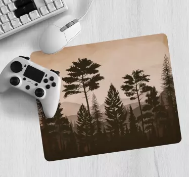 Silhouette erdőjelenet mouse pad szerencsejáték - TenStickers
