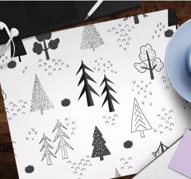 Stilizált erdőelemek - egérpad minták - TenStickers