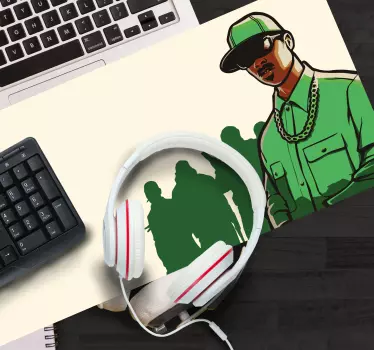 Stilizált karakter siluett - mouse pad szerencsejáték - TenStickers