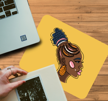 Stilizált profilportré mouse pad eredeti - TenStickers