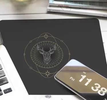 Stilizált szarvas illusztráció - eredeti egérpad - TenStickers
