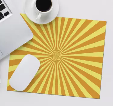 Sugárzó sárga csíkok egérpad minták - TenStickers