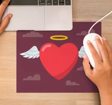 Szárnyas szív eredeti egérpad - TenStickers