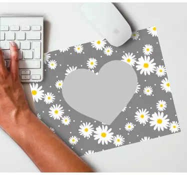 Százszorszép szív minta mouse pad minták - TenStickers