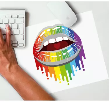 Színes ajkak csepp - eredeti egérpad - TenStickers