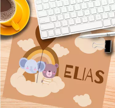 Színes Állatbarátok egérpad névvel - TenStickers
