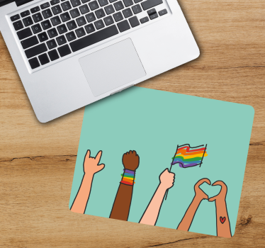 Színes egység kezek mouse pad eredeti - TenStickers