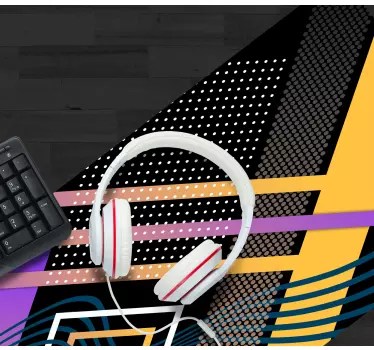 Színes geometrikus csíkos mouse pad eredeti - TenStickers